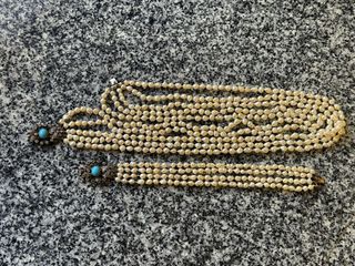 Conjunto Vintage Perlas Barrocas - Plata y Oro 18k