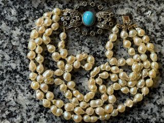 Conjunto Vintage Perlas Barrocas - Plata y Oro 18k