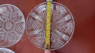 Set 6 Piatti Vetro Decorati