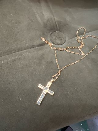 Collana con croce colorata acciaio