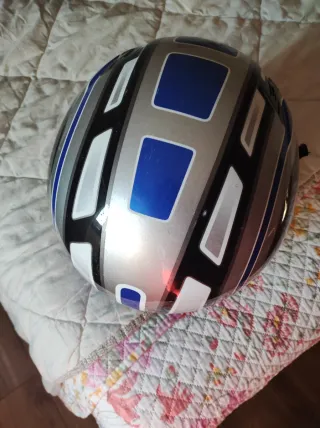 Casco Moto AGV Nero, Blu, Argento, Bianco