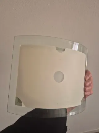 Cornice Portafoto Vetro Curvo Argento Laminato