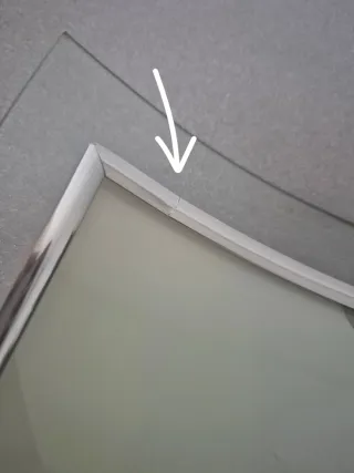 Cornice Portafoto Vetro Curvo Argento Laminato