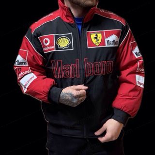 Chaqueta Racing Marlboro Ferrari Negra Roja