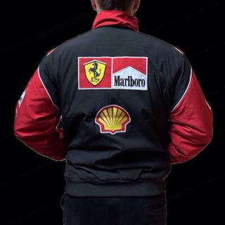 Chaqueta Racing Marlboro Ferrari Negra Roja