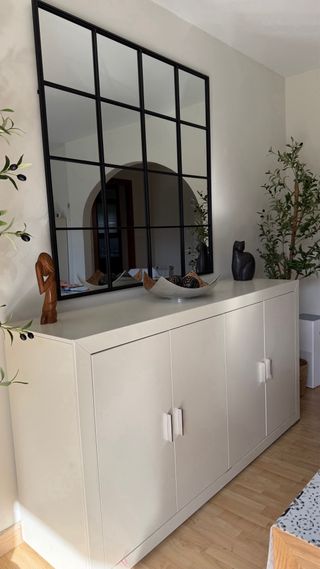 Conjunto completo de salón madera maciza lacada