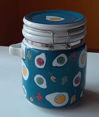 Tarro hermético cerámica huevos 13×18cm #2