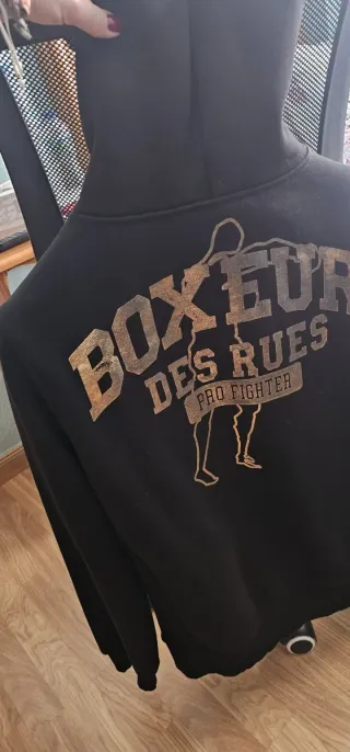 Sudadera Boxeur Des Rues Negra con Logo