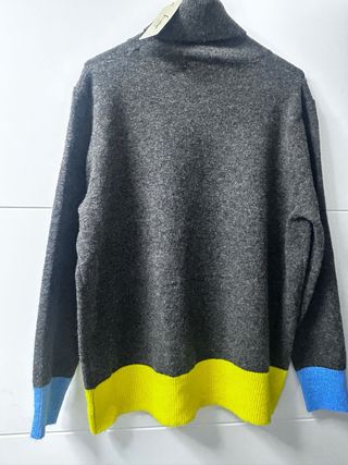 Jersey cuello alto tricolor tacto suave T S/M