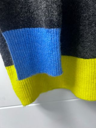 Jersey cuello alto tricolor tacto suave T S/M