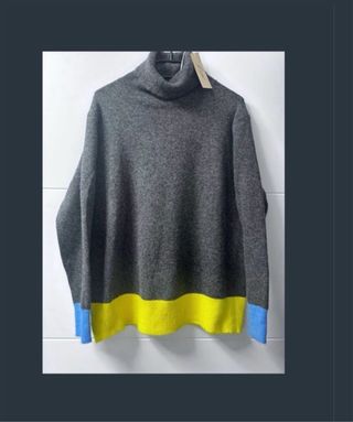 Jersey cuello alto tricolor tacto suave T S/M