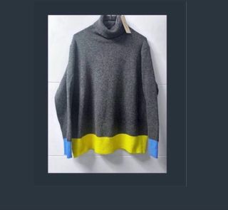 Jersey cuello alto tricolor tacto suave T S/M