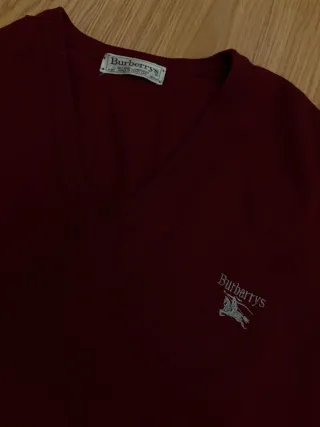 Chaleco Burberry Burdeos 100% lana