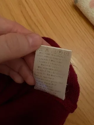 Chaleco Burberry Burdeos 100% lana