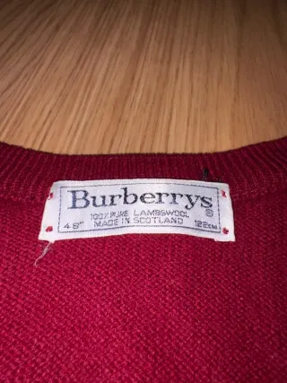 Chaleco Burberry Burdeos 100% lana