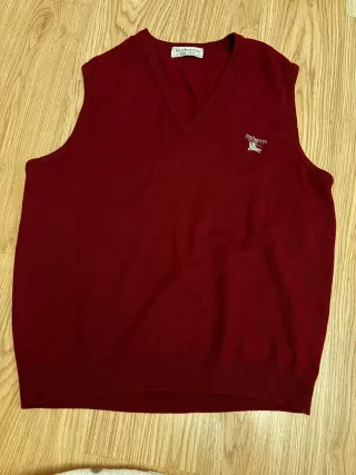 Chaleco Burberry Burdeos 100% lana