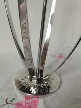 Candelabro 5 Brazos Cromo Mid Century abanico