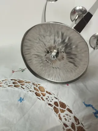 Candelabro 5 Brazos Cromo Mid Century abanico