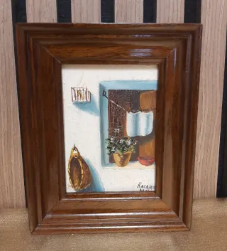 2 Cuadros Óleo Paisajes Mediterráneos