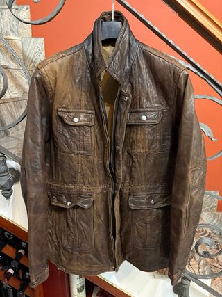 Giacca vera pelle vintage modello vecchia America