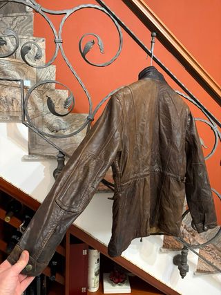 Giacca vera pelle vintage modello vecchia America