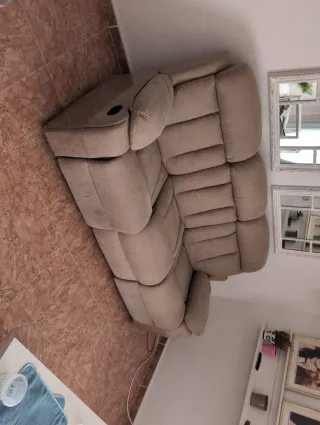 Sofá 3 plazas con 2 levanta piernas