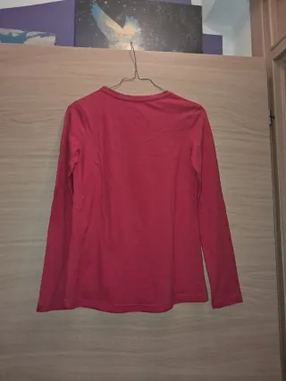 Maglia bambina rossa con stampa What the Pug