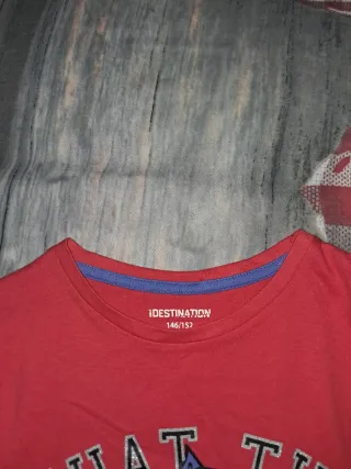 Maglia bambina rossa con stampa What the Pug