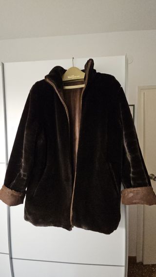 Chaquetón reversible pelo suave Talla L