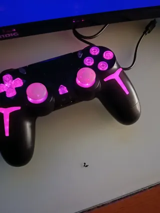 PS4 Negra mando cambia de colores + 5 Juegos