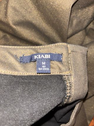 Falda Kiabi marrón y dorada