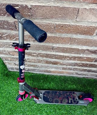 Patinete Oxelo MID1 Negro/Rosa