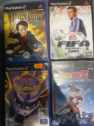 Lote 4 Juegos PS2: Harry Potter, FIFA, Spyro, DBZ
