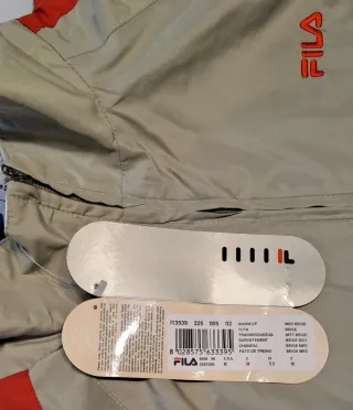 Tuta sportiva Fila grigio chiaro e rossa