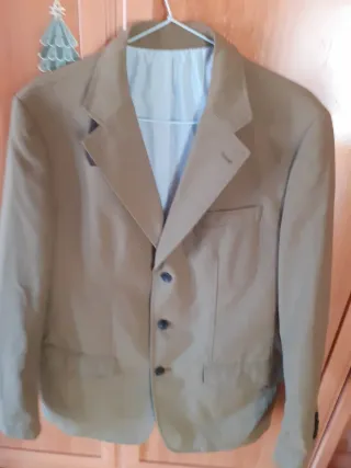 Americana beige hombre