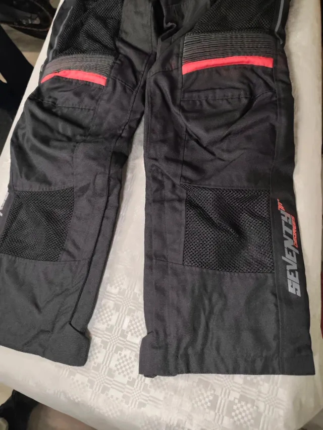 Pantalón moto tirantes 5XL negro