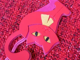 Portachiavi gatto rosso