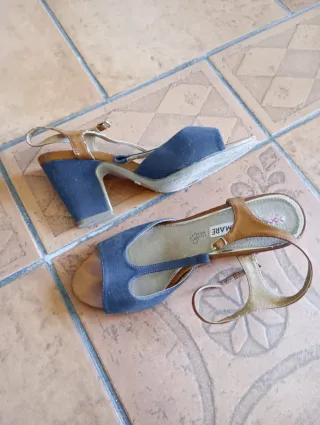 Sandalias MARIA MARE Azul y Marrón Talla 38