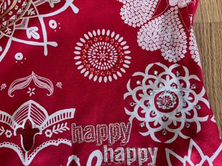 Blusa Desigual Estampada Roja Manga Larga Talla M