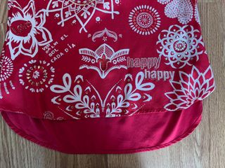 Blusa Desigual Estampada Roja Manga Larga Talla M