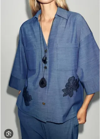 Camisa Zara kimono flores