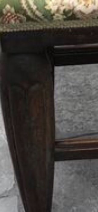 Banco descalzador madera antiguo tapizado