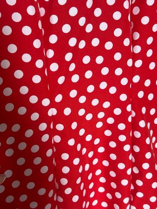 Traje de flamenca rojo lunares blancos