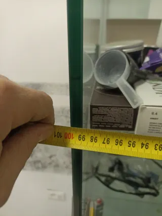 Vetrina doppia anta in vetro e metallo 210x100x 55