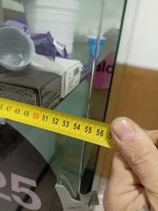 Vetrina doppia anta in vetro e metallo 210x100x 55