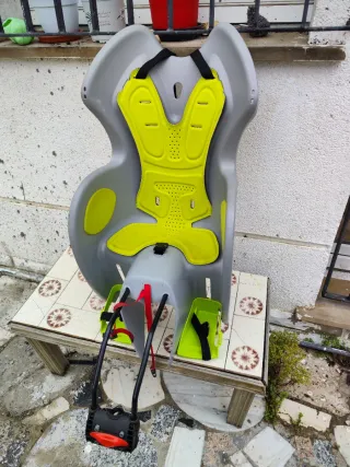 Silla bici niño Btwin gris/verde