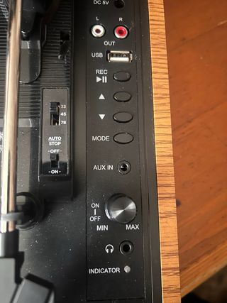 Tocadiscos Vinilo Madera Vintage