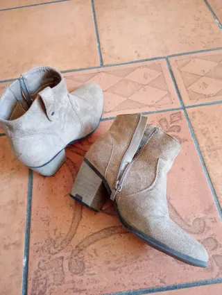 Botines Beige/Marrón Mujer