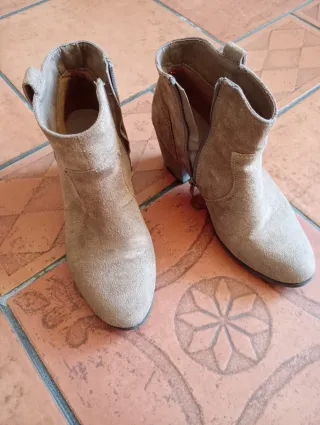 Botines Beige/Marrón Mujer
