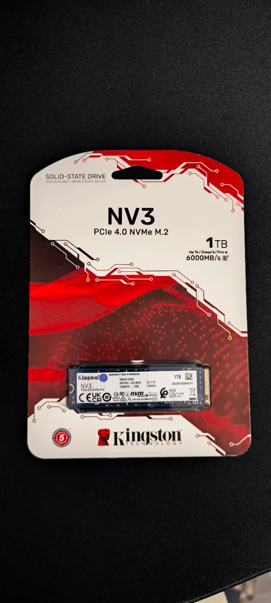 SSD Kingston NV3 1TB PCIe 4.0 NVMe M.2